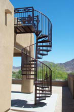 Wrought Iron Spiral Staircase - Iron Scroll of Yuma